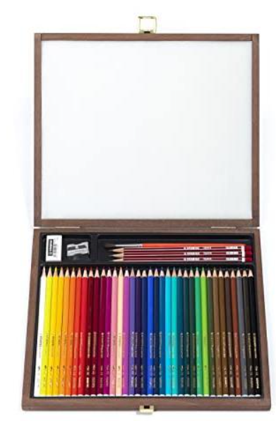 Scatola in legno Acquacolor Stabilo 36pz